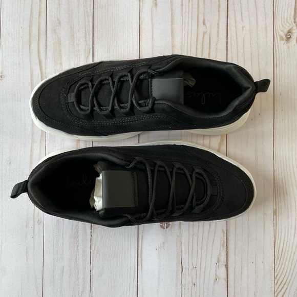 Lulu’s Anatola Black Suede Lace-Up Sneakers - Picture 5 of 8